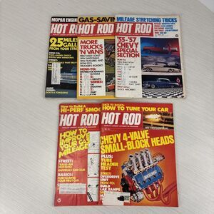 Vintage 1974 HOT ROD magazines Lot Of 5